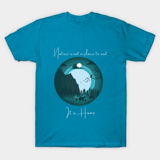 Polar Bears Wonder Silhouette Illustration T-Shirt